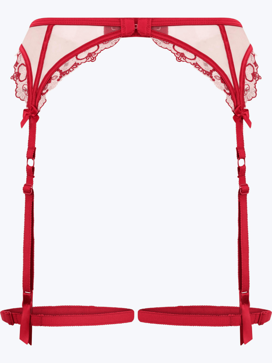 Sora Garter Set / Red - Kotomi Intimates