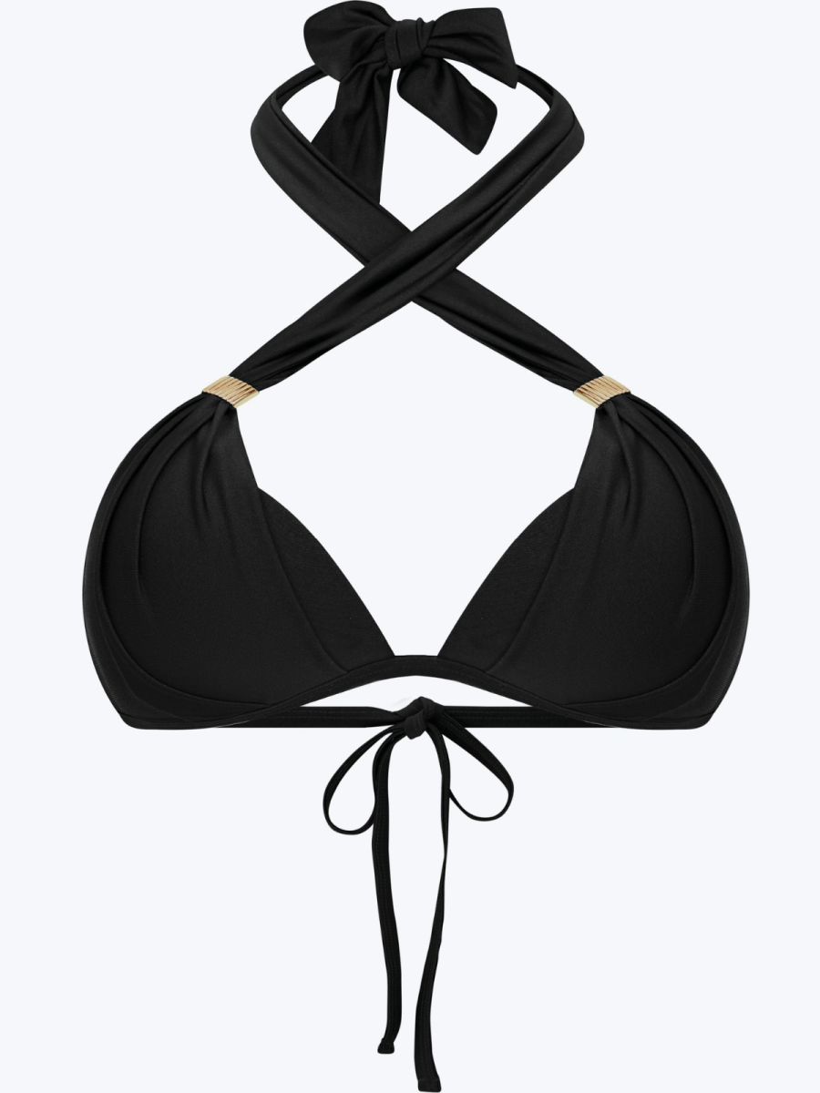 Kamira Top / Onyx Satin - Kotomi Swim