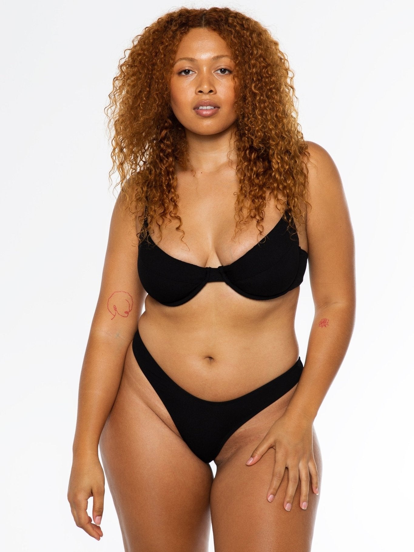 Jasmine Top / Black Rib - Kotomi Swim